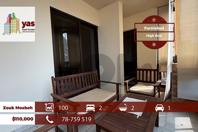 Zouk Mosbeh 100m2 | Furnished | Well Maintained | Calm Area | EH