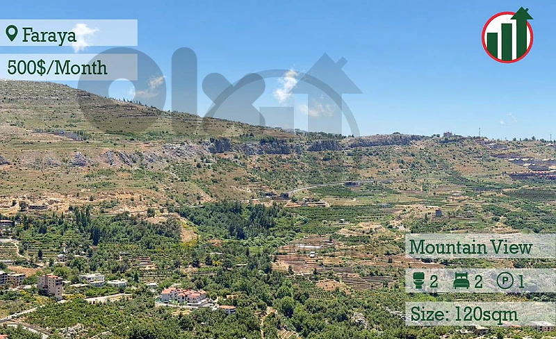 Fully Furnished Chalet for Rent in Faraya with Open Mountain View !!