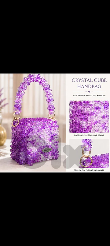 Acrilic teen crystal bag Hand made Valeria's Closet brand