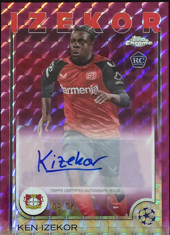 2024-25 Topps Chrome UCC Ken Izekor Rookie Auto /75