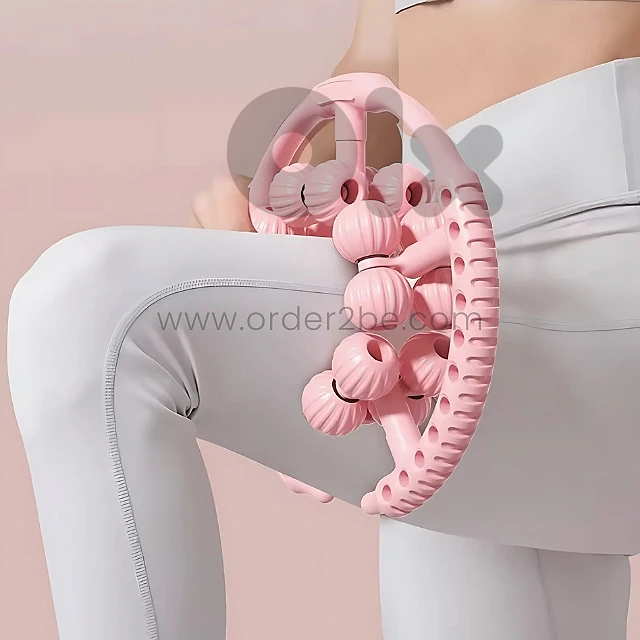 20-Wheel Handheld Massager – 360° Rollers w/ Adjustable Clamp