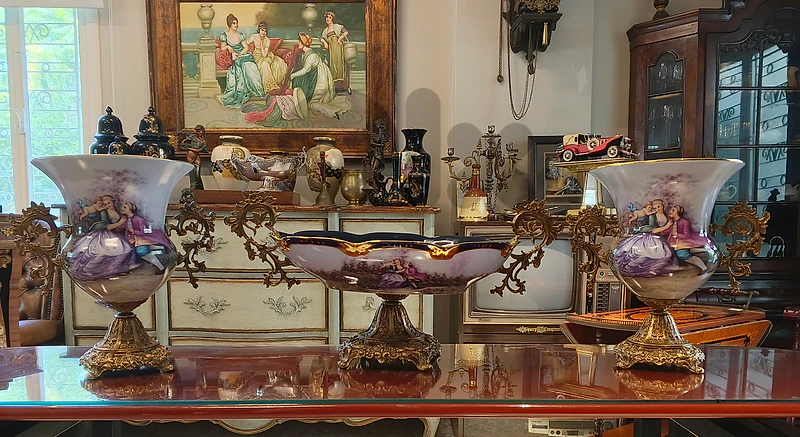 Decorative Sevres style Château Paris طقم بورسلين طراز"شاتو باريس"