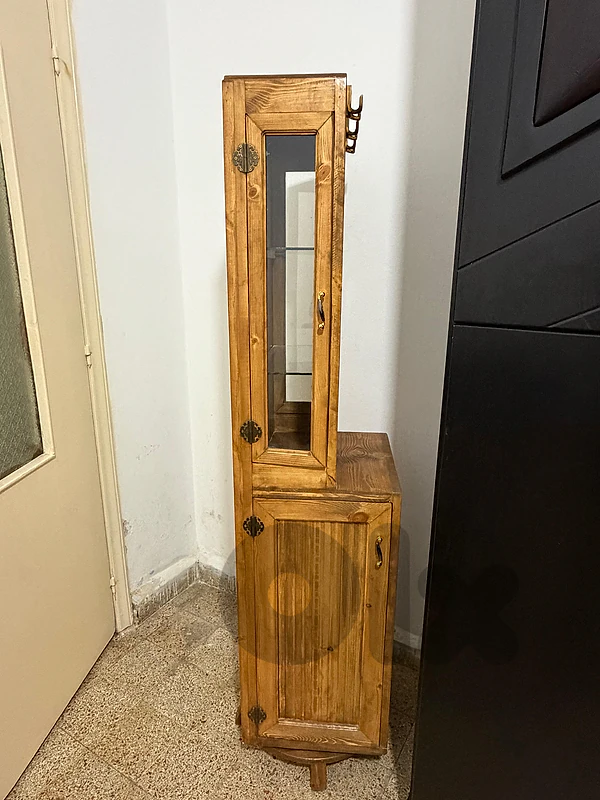 Handcrafted Wooden Display Cabinet / Corner Shelf