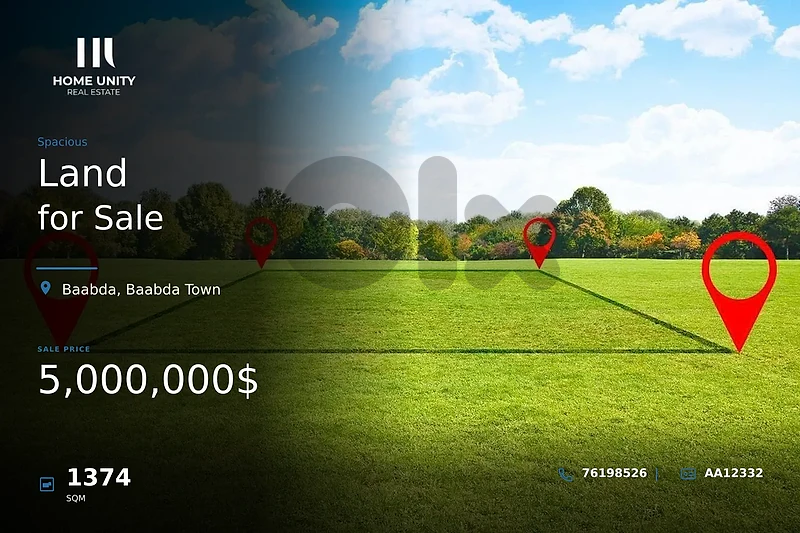 1374 sqm Residential land for sale in Baabda Town, Baabda
