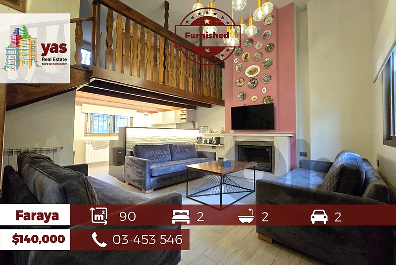 Faraya 90m2 | Chalet Duplex | Decorated | Furnished | View | DA |