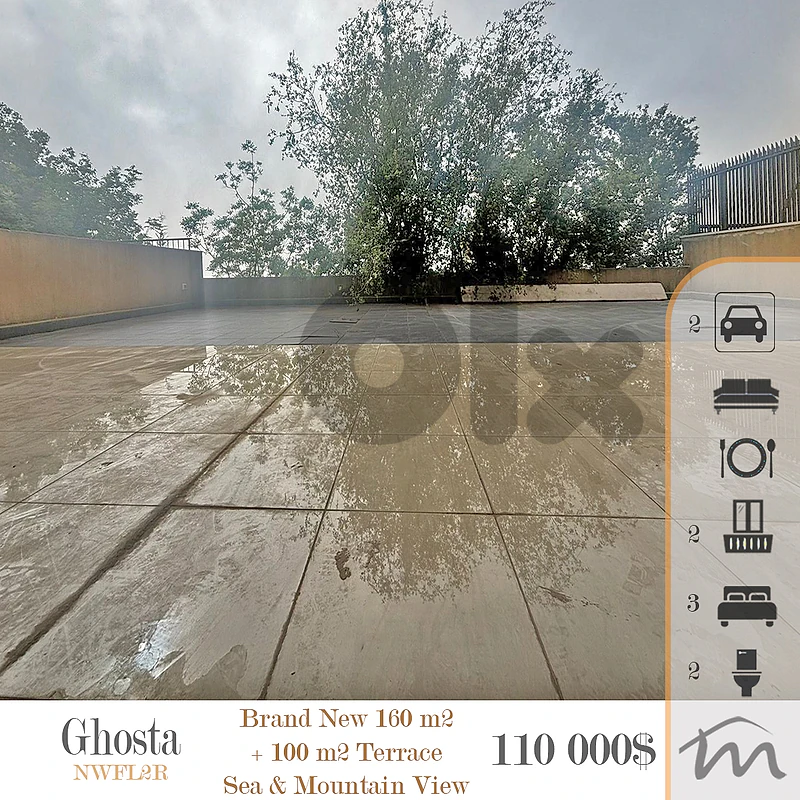 Ghosta | Brand New 160m² + 100m² Terrace | Open View | 2 Parking