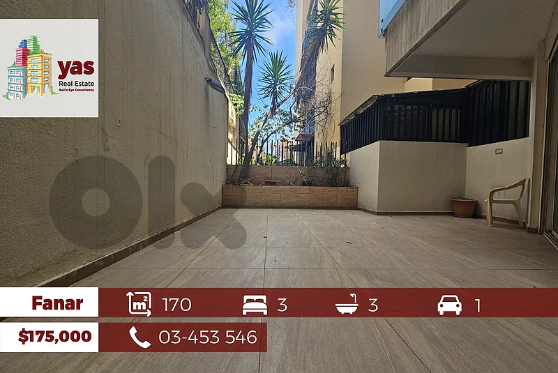 Fanar 170m2 | 50m2 Terrace | Calm Area | Need Renovation | OH