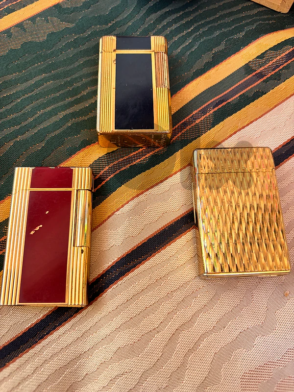 3 vintage lighters: Dupont, Win, Penguin Domani