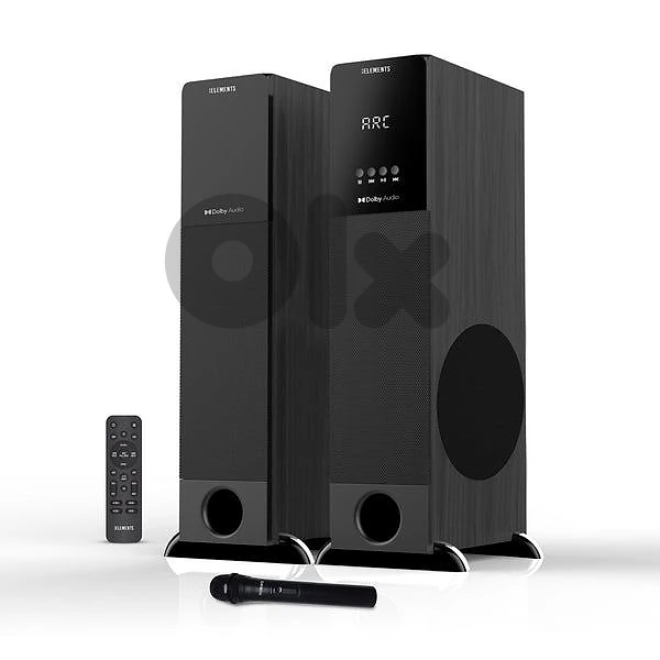 2.0 Multimedia Speaker System  250W Dolby Audio,Wireless Microphone