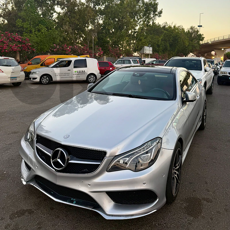 Mercedes-Benz E 250 coupe 2014 silver/red
