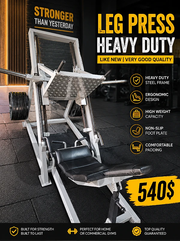 Leg press like new heavy duty very good quality 540$