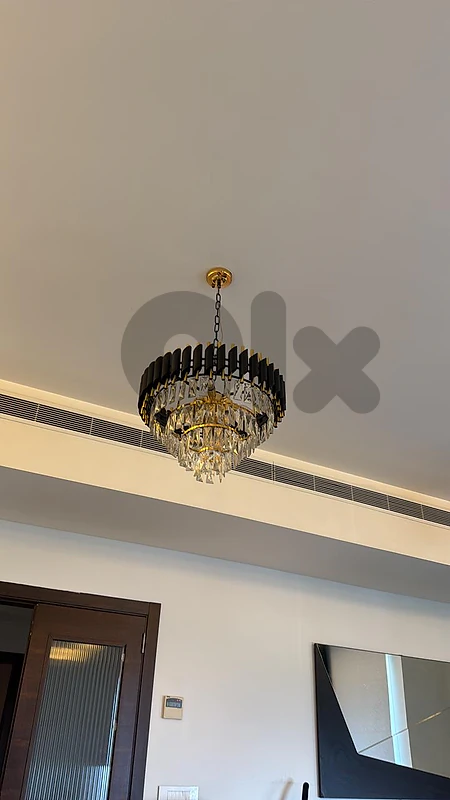 black and gold chandelier
