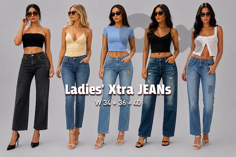 Large Collection of XTRA European JEANS.. ONLY in Our Store