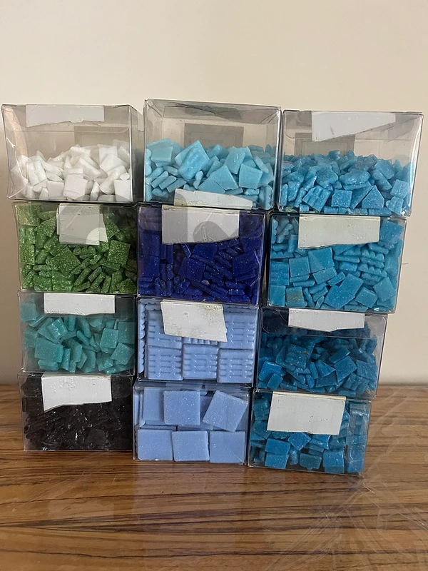 Premium Glass Mosaic Tile Craft Supply Tower – 11 Sorted Display Boxes