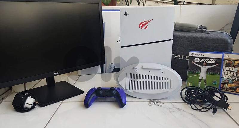 Ps5 slim 1TB full bundle + 1 controller + monitor...