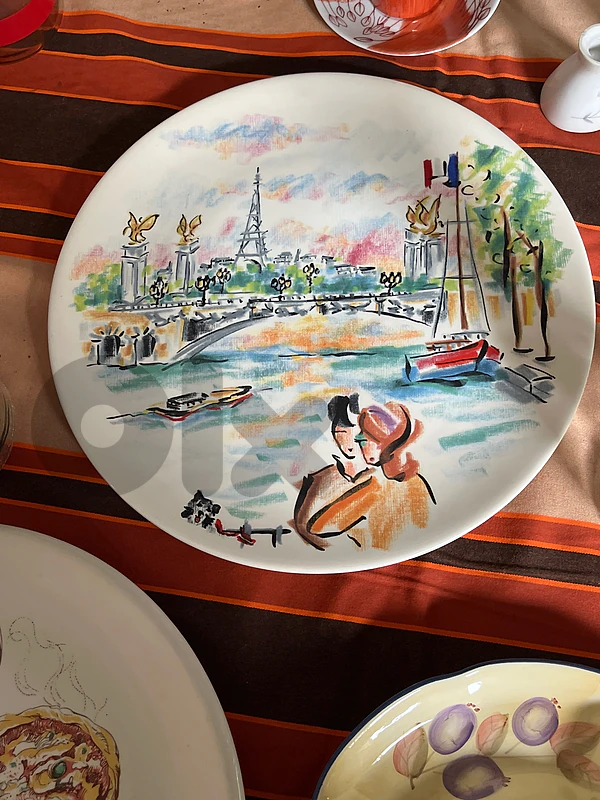 Gien France "Joli Paris" Decorative Ceramic Plate by C. Saint Georges