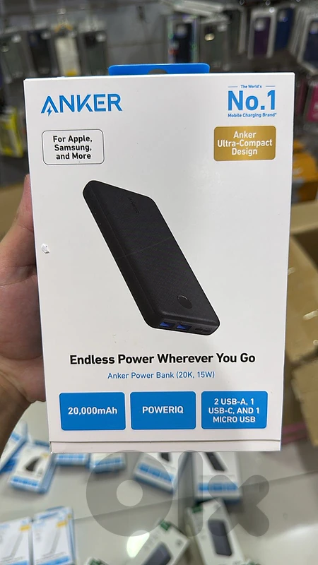 Anker 325 power Bank 20k 15w (2 usb-a 1-usb-c-1 micro)