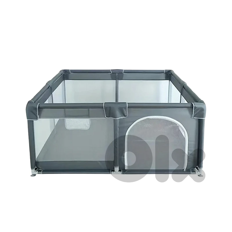 Grey Baby Playpen with Gate 150 x 180 CM - حاجز لعب للأطفال