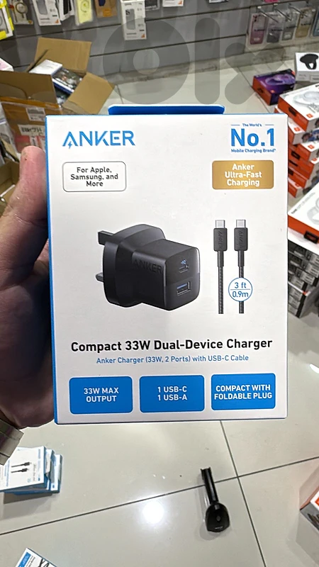 Anker 323 charger 33w Dual-Device charger with usb-c Cable