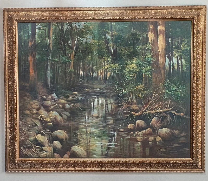 Large original oil painting on canvas 115 x 95 لوحة زيتية أصلية