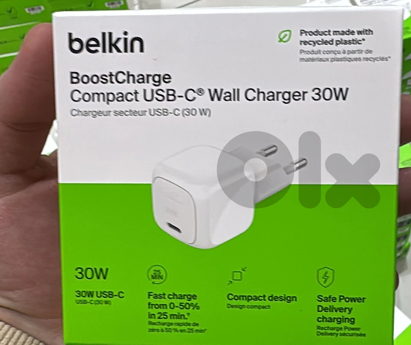 Belkin Boostcharge compact Usb-c wall charger 30w 2pin