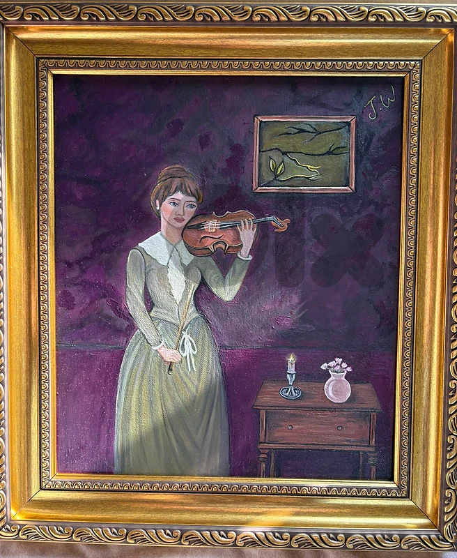 The classic violin drawing