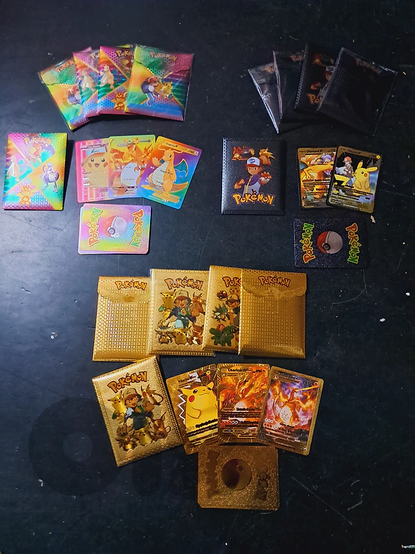 Pokémon Golden - Black & Colored Water Proof Special Cards