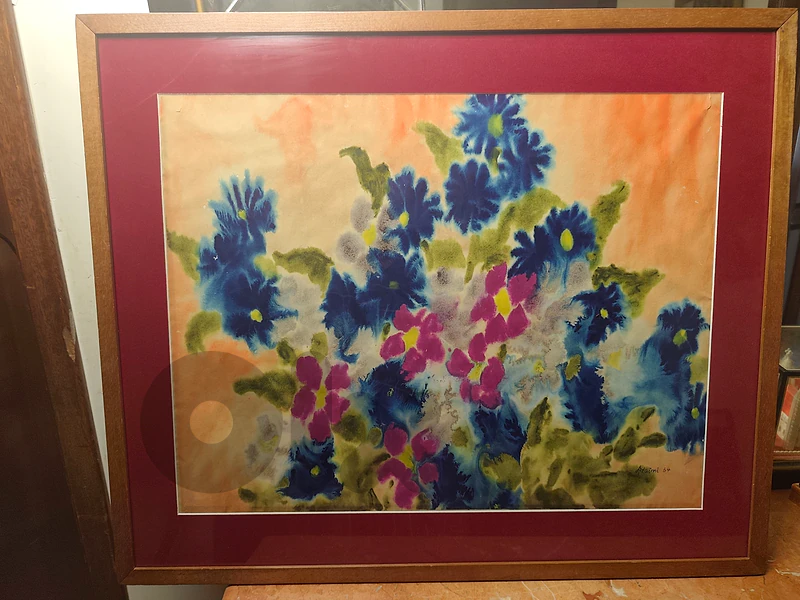 lotti Adaimi famous lebanese artist,1964,chef d'oeivre,60x48 cm