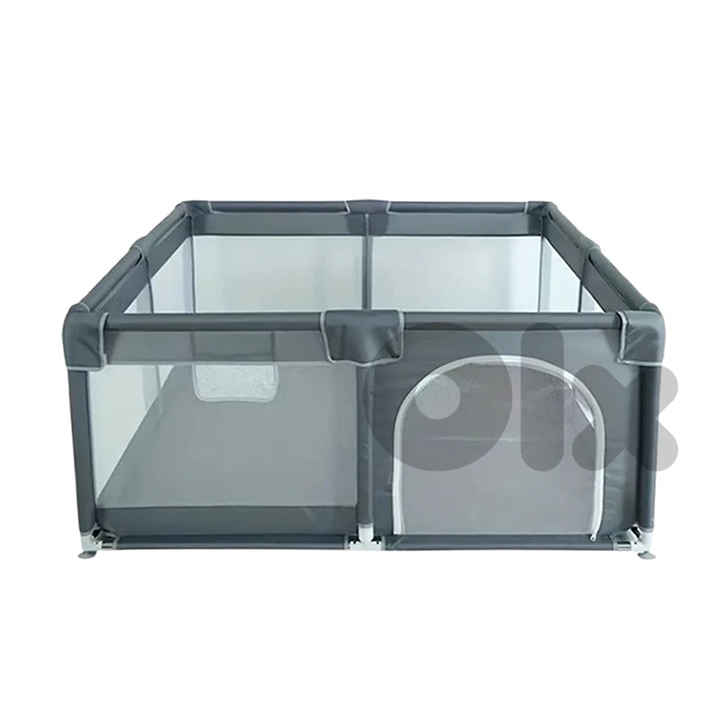 Grey Baby Playpen with Gate 180 x 200 CM - حاجز لعب للأطفال