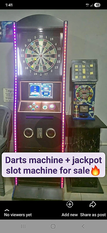 darts machine + slot machine