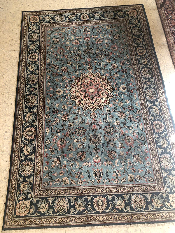 3m persian ‘baby blue’ vintage carpet