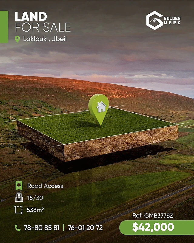 GMB377SZ - Land For Sale in Laklouk  - أرض للبيع في اللقلوق