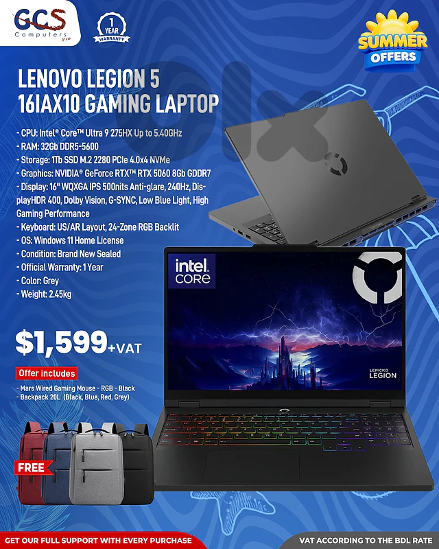 Lenovo Legion 5 16IAX10 Gaming Laptop