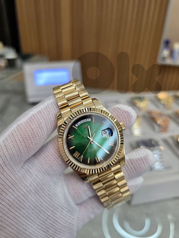 Rolex daydate gold premium replica