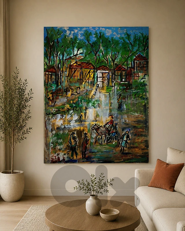 رسم زيتي على القماش