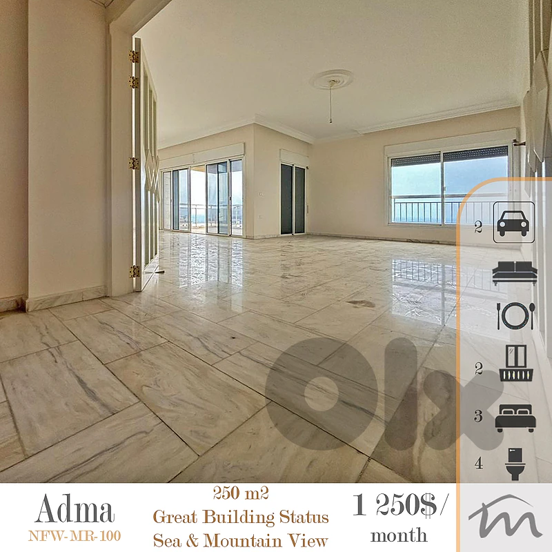 Adma | 250m² Apt | Sea & Mountain View | 3 Balconies | Prime Location