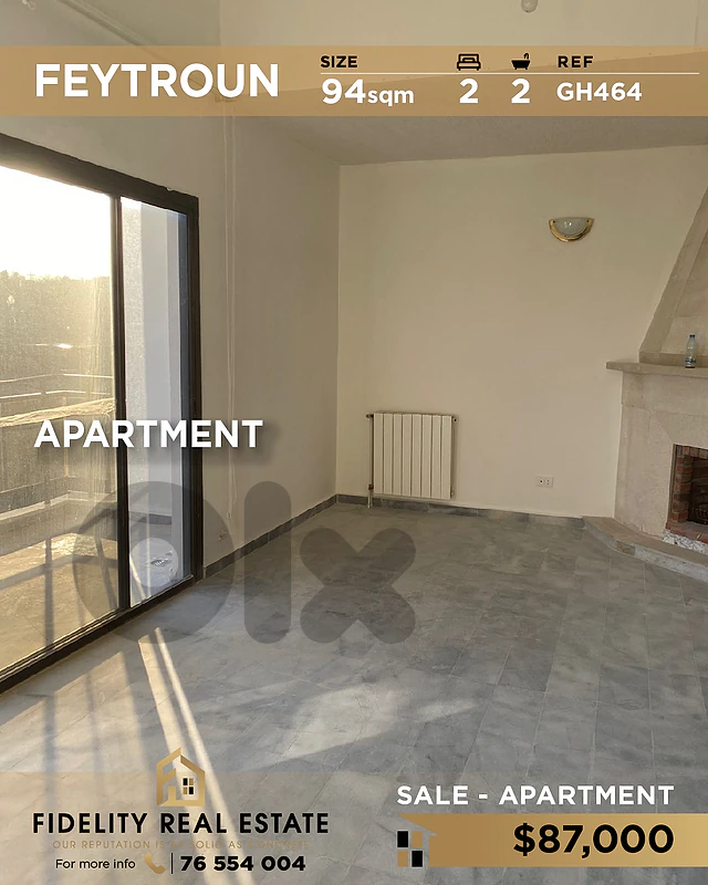 Apartment for sale in Feytroun GH464 شقة للبيع في فيطرون
