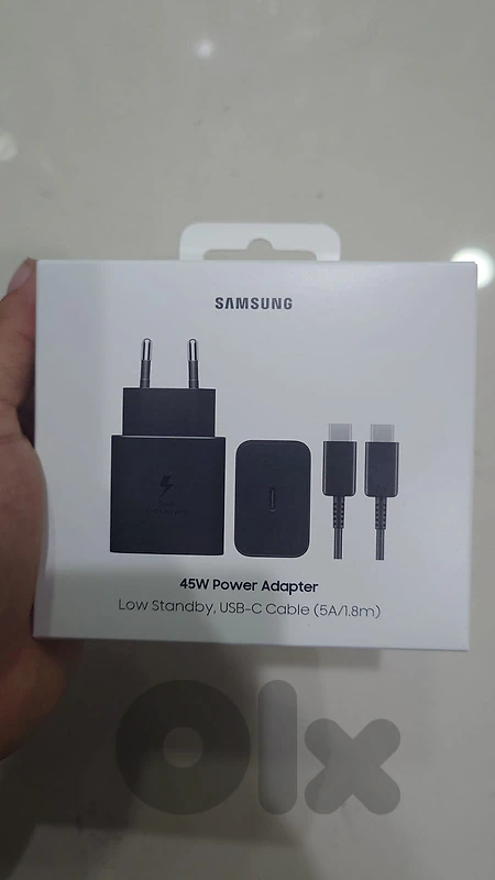 Samsung 45w power adapter 2pin + usb-c cable 5a/1.8m black