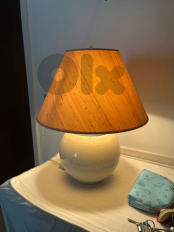 Vintage St. Clément France Ceramic Boule Lamp
