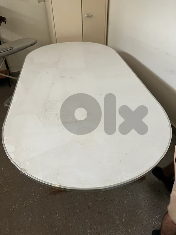 Large Dining / Craft Table with Solid Wood Trestle Base (2.45m)