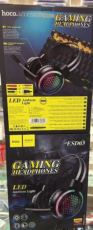 HOCO GAMING HEADPHONES LED AMBIENT LIGHT ESD03
