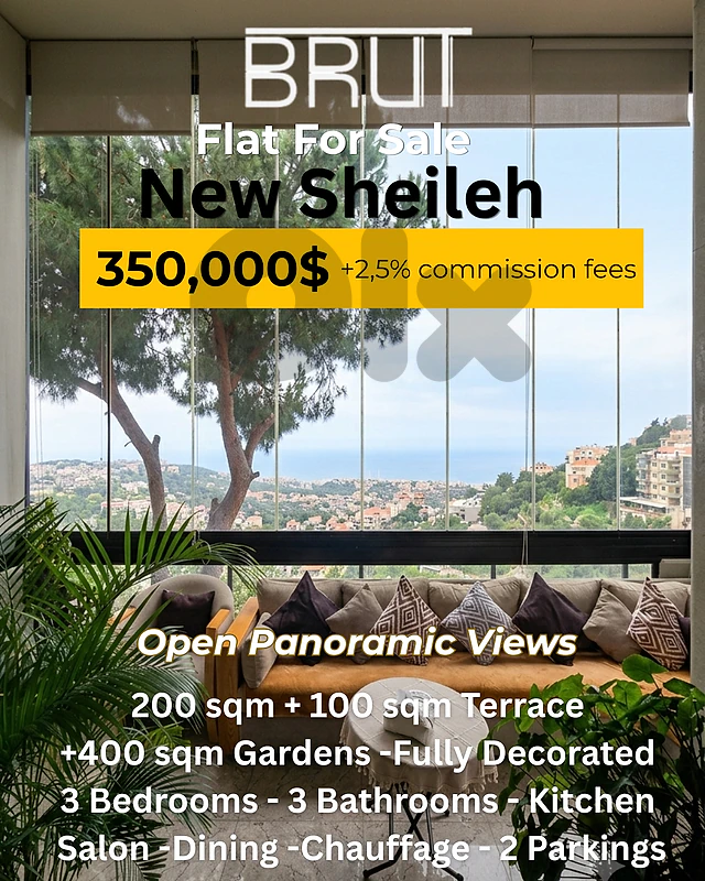 200 sqm Apartment +100sqm Terrace +400 sqm Gardens in New Sheileh