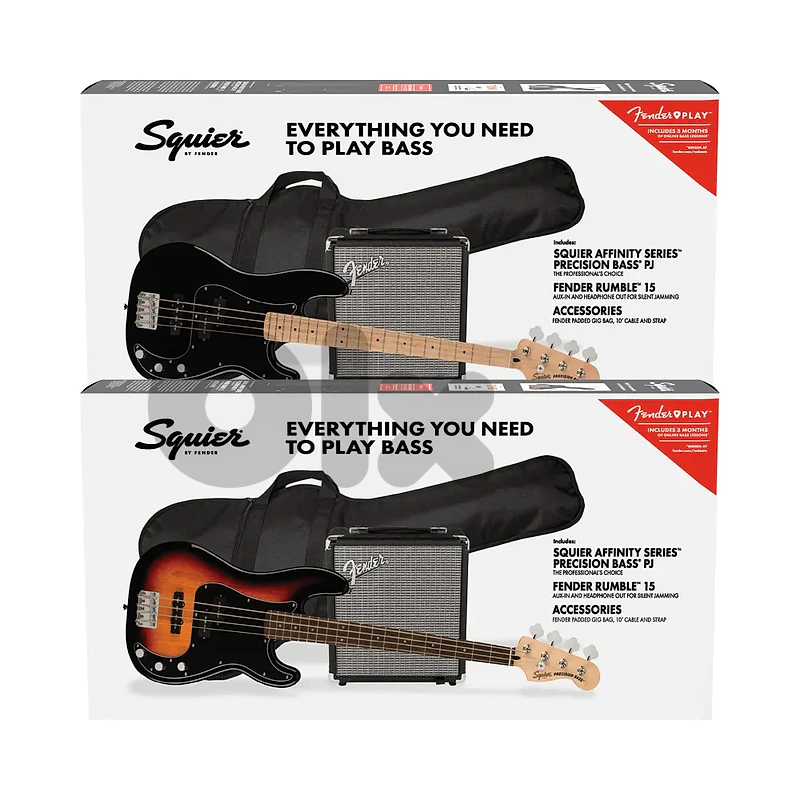 Fender's Squier Affinity Series Precision Bass PJ Pack (Multiple Colors Available)