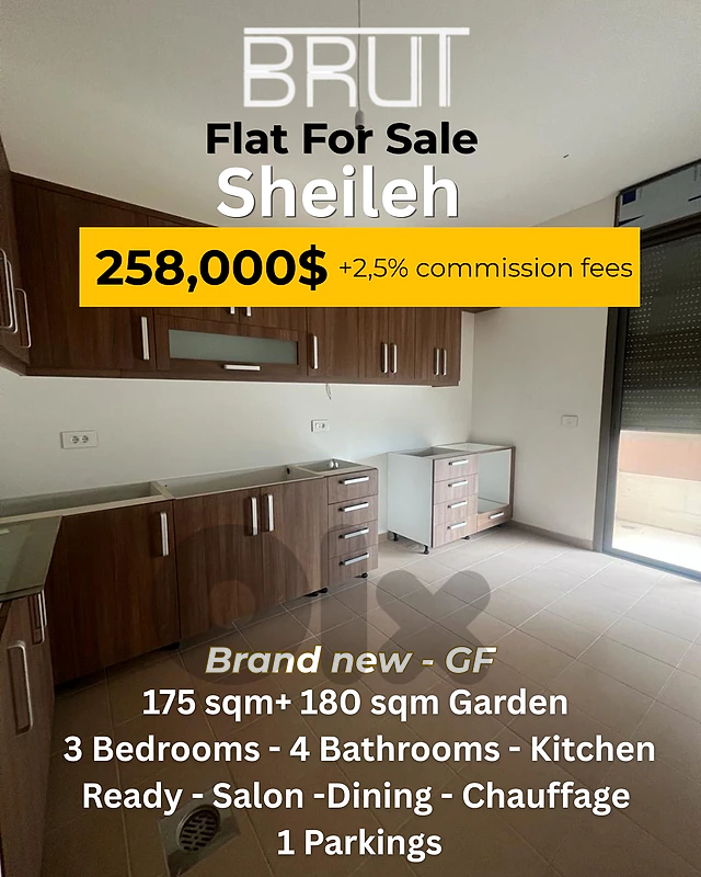 175 sqm +185 sqm Garden Apartment For Sale in sheileh