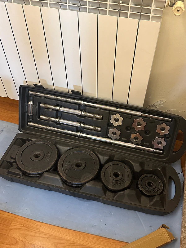 40kg Adjustable Dumbbell + Barbell Set
