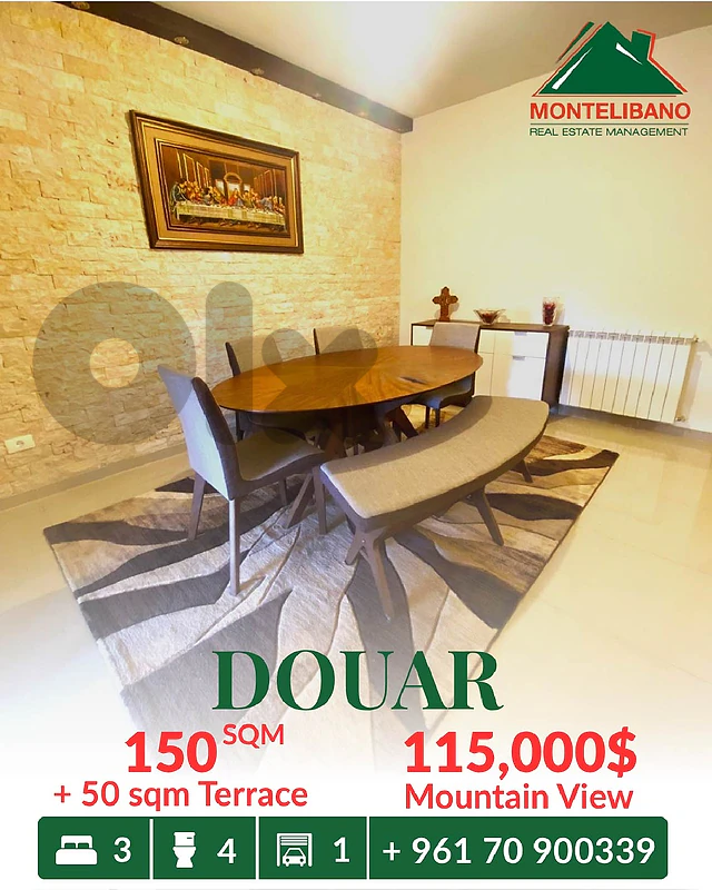 150 sqm Apartment For Sale in Douar دوّار with 50 sqm Terrace