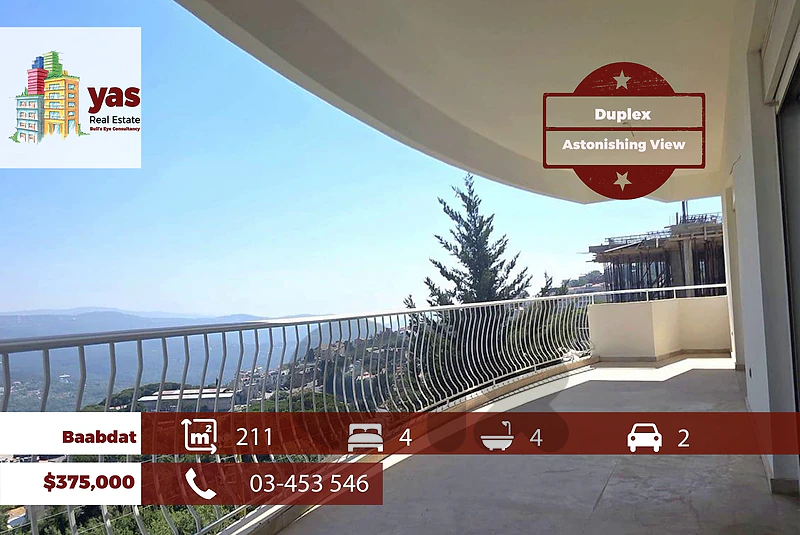 Baabdat 211m2 | 211m2 Rooftop | Duplex | View | Private Street | TCH