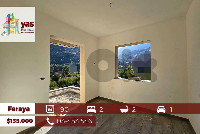 Faraya 90m2 | Brand New | Mountain View | Payment Facilities | DA |