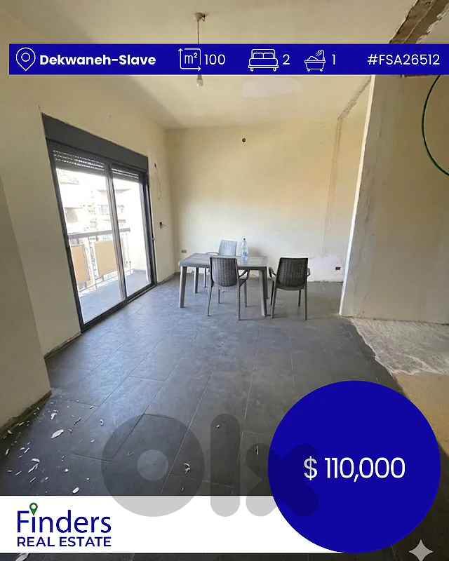 Apartment for Sale in Dekwaneh-Slave! شقة للبيع في الدكوانة - السلاف!