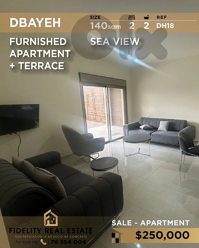 Apartment for sale in Dbayeh DH18 شقة  للبيع في ضبية